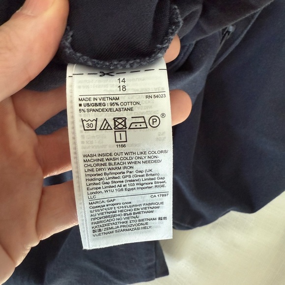 GAP Curvy Signature Skinny Ankle Dark Blue Trousers, Sz 14 - Picture 6 of 6